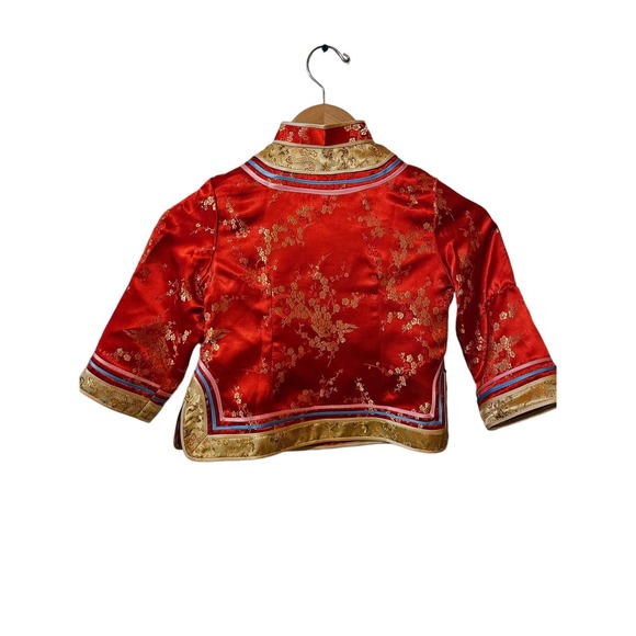 Traditional Red Chinese Toddler costume for New Years size 3/4 - Picture 3 of 6
